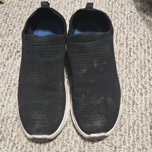 Vessi Men's Black and White Slip-On Sneakers